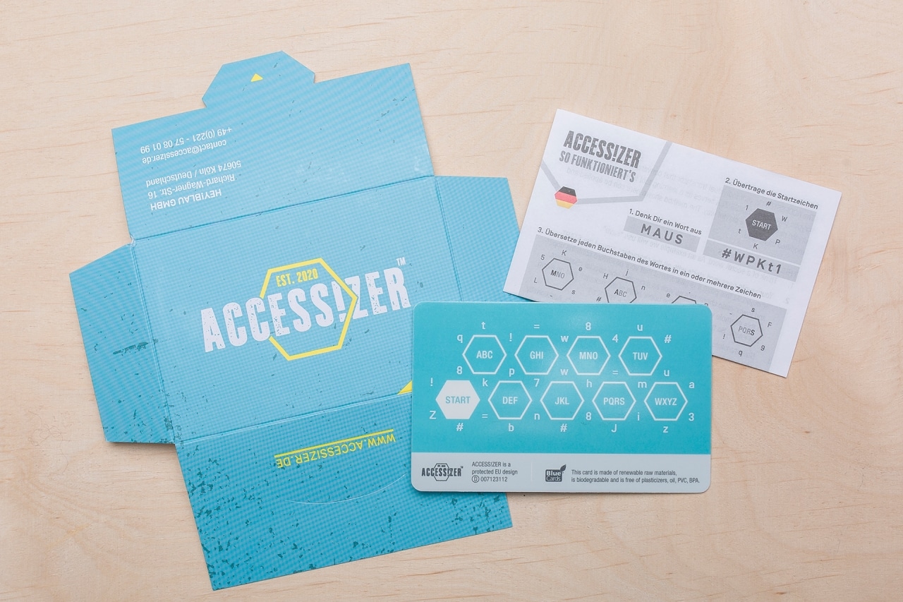 Accessizer - Password trainer without plastic - printed with your design